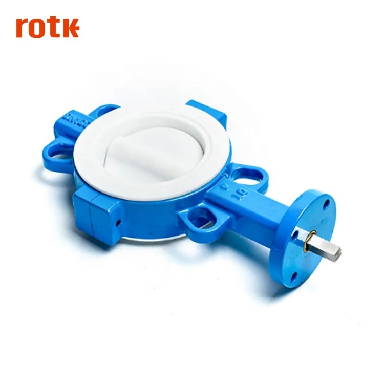 Lever Operated Full Lining Fluorine Wafer Style Butterfly Valve