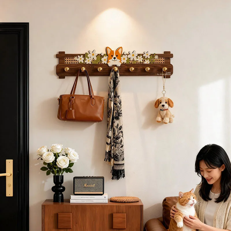 Wall Wooden Coat Racks Clothes Space Saving Organizer Minimalist Coat Racks Modern Display Arara De Roupa Lounge Suite Furniture