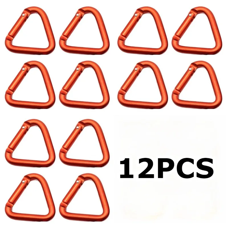 

12 шт. треугольных карабинов из алюминиевого сплава — идеальный инструмент для профессионалов и любителей активного отдыха, крючки для ремней/компасов