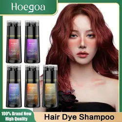 Natural Herbal Hair Dye Shampoo For Gray White Hair Cover Easy Coloring Repair Dry Damaged Instantly Restore Black Hair Shampoo