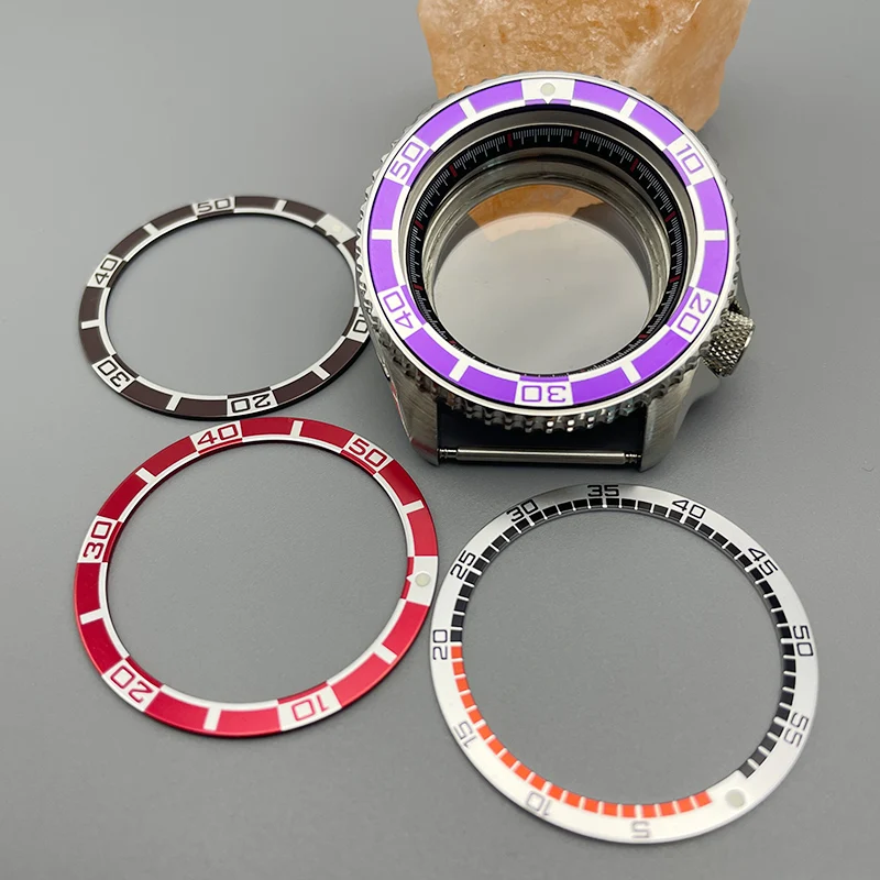 

38mm SKX007 Flat Aluminum Watch Bezel Insert NH35 Case Ring Fits SKX007 SKX009 SRPD Case NH36 NH35 Movement Watch Repair Parts