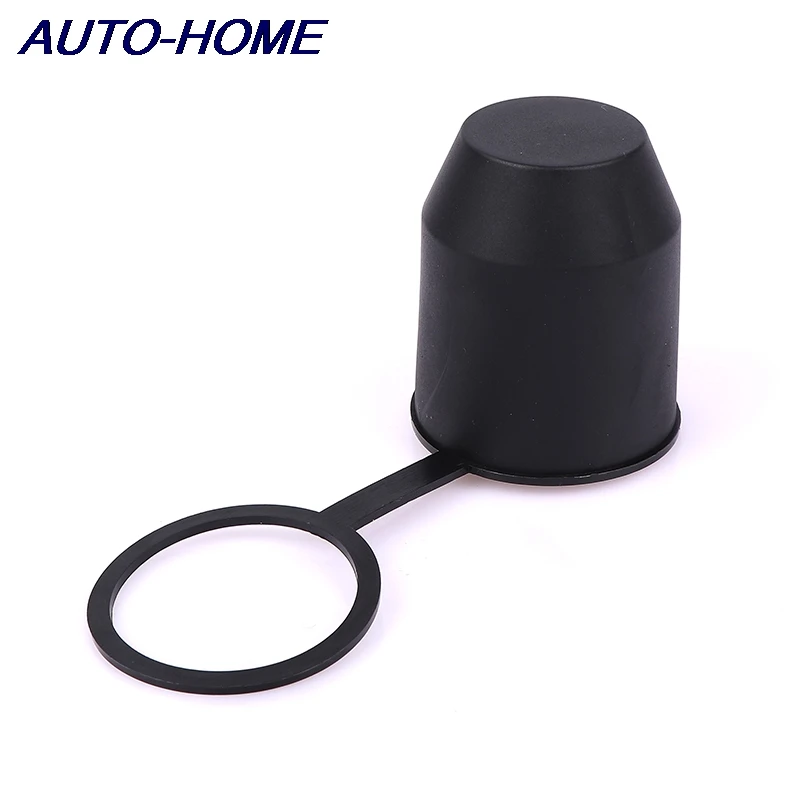 Universal 50mm Auto Tow Bar Ball Cover Accessories Durable Black Cap Towing Hitch Caravan Car Trailer Towball Protective Cover