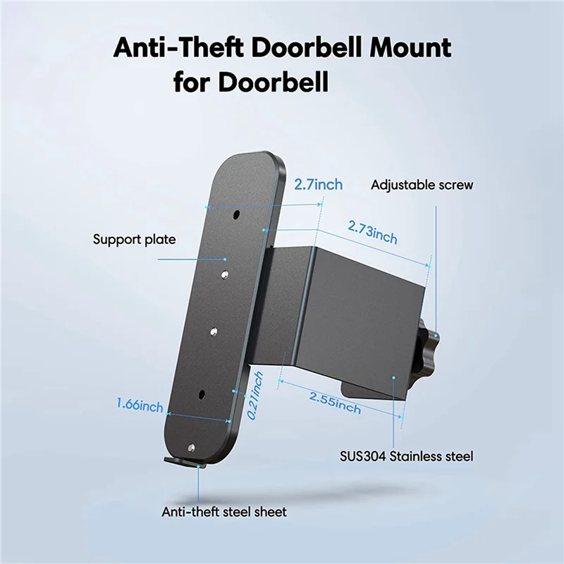Anti-Theft Video Doorbell Door Mount Video Camera Doorbell Mount For Apartment Renters Home, Fit For Doorbell Camera