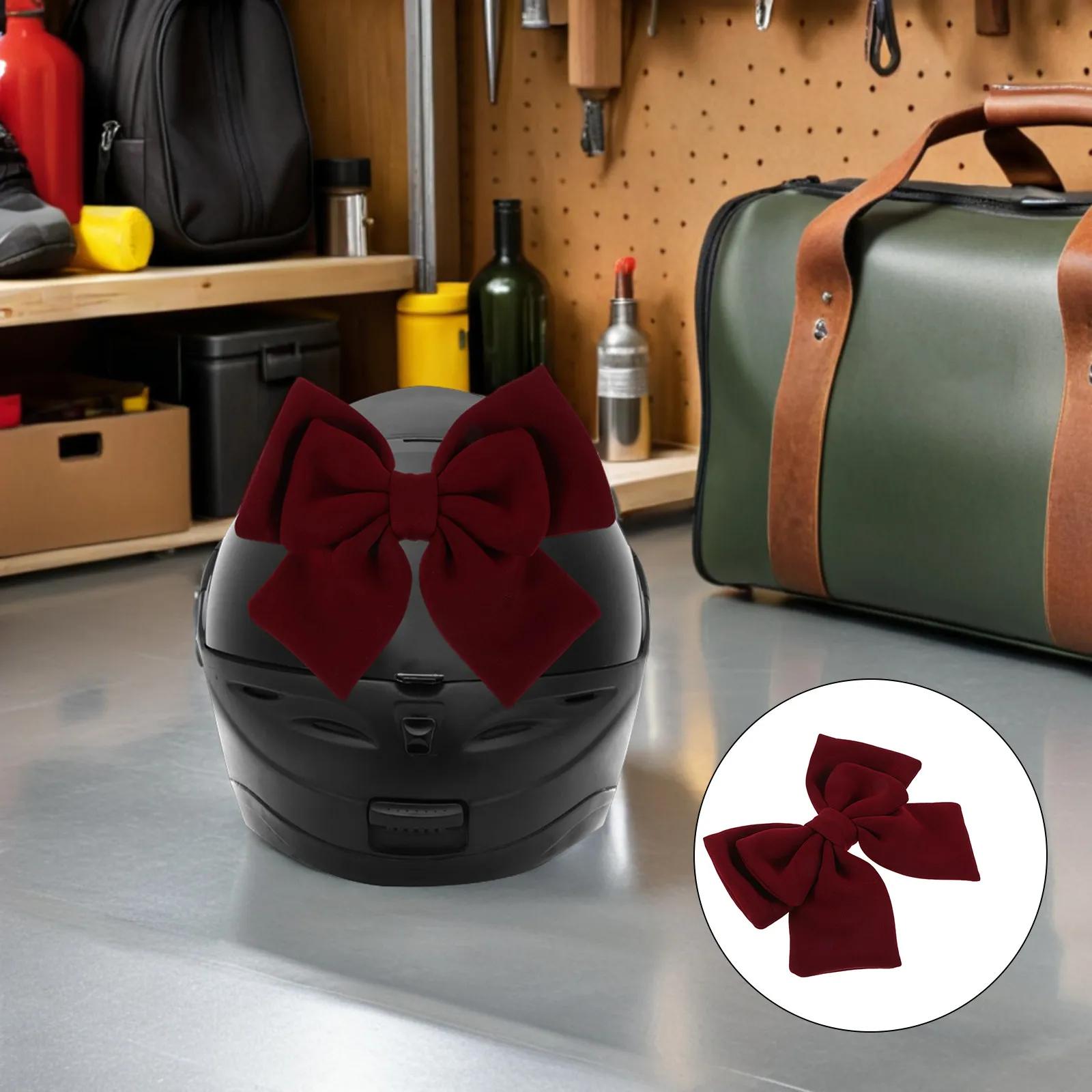 

Large Bow for Women - Stylish Motorcycle Accessories - Removable Fabric Bowknot Decoration for Bike Car Tail