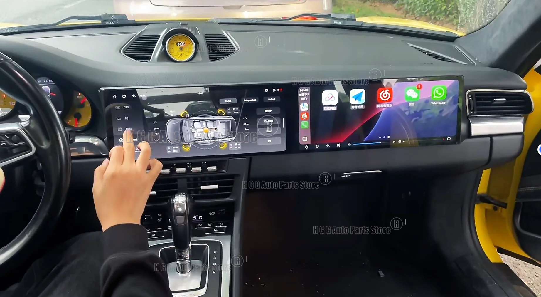 

Автомагнитола PQ Auto Carplay для Porsche Cayman 911 991 987, для Porsche Boxster 997 2012-2023, мультимедийная система Android GPS с двумя экранами 12.3 дюйма