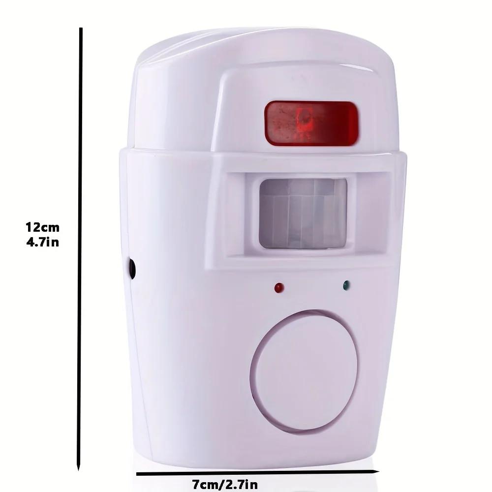 Infrared Motion Sensor Alarm - Burglar Alarm with 2 Remote Controls, Suitable for Home/Garages/Shops