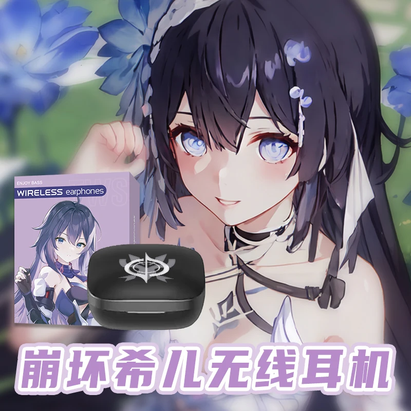 Anime Game Honkai: Star Rail Silver Wolf Seele Fashion In-ear Wireless Earphone Touch Control Bluetooth Headphones Student Gift