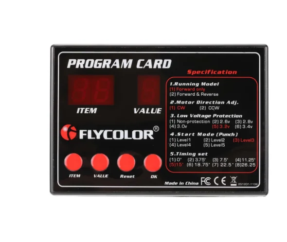 Originele Flycolor 50A 70A 90A 120A 150A Borstelloze ESC Snelheidsregelaar Progaming Kaart 2-6S Lipo BEC 5.5V/5A voor RC Boot