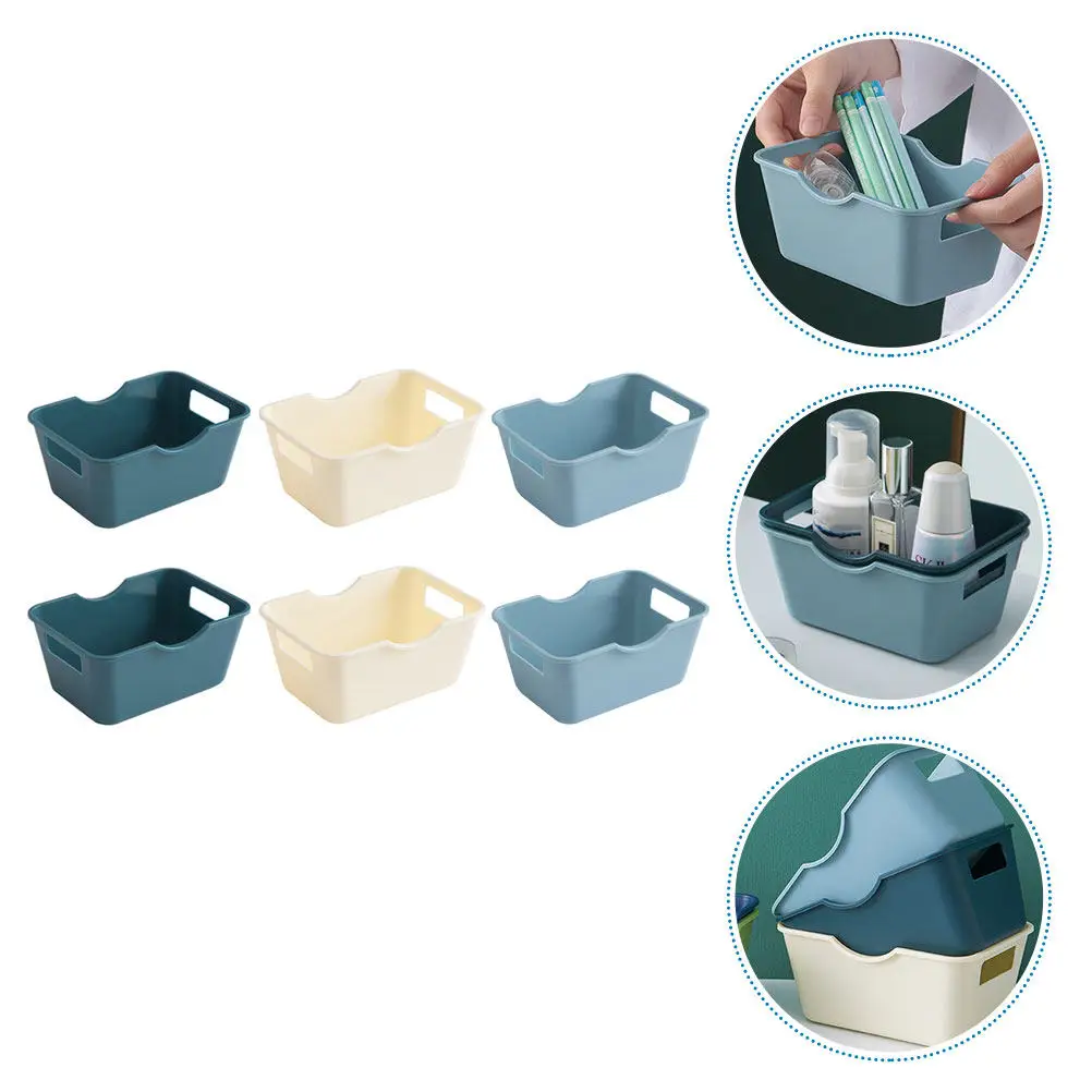 

Набор из 6 прочных настольных органайзеров для хранения: коробки для косметики, аккумуляторов и мелких украшений для дома и общежития