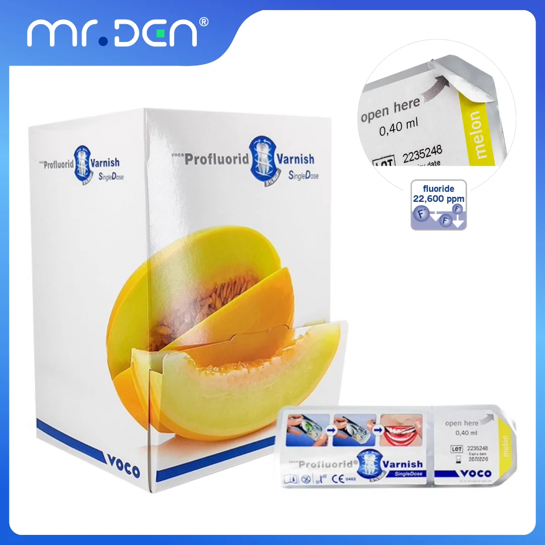 

Genuine VOCO Profluorid Varnish 5/10/50Pcs 0.4ml 5% NaF Melon Flavor Dental Desensitizer Fluoride Coating Teeth Care For Clinic