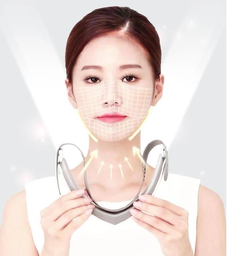 電気 V 字型痩身フェイスマッサージャー振動フェイシャルマッサージリフティング抗しわ 3 モード美容機