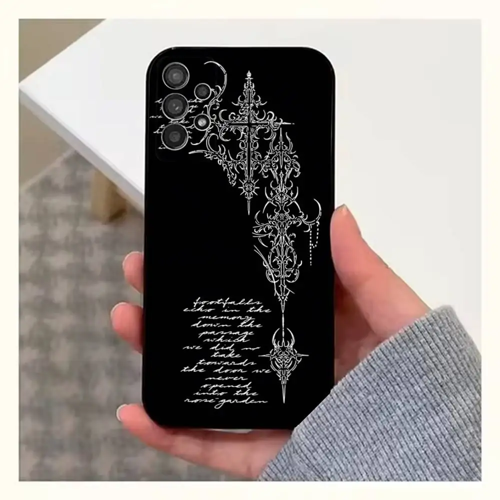 Cyber Sigil Cross Gothic Art Phone Case For Samsung S25,S24,S23,S22,S20,S21,S10,Ultra,Plus,Lite,FE,Soft Silicone Black Cover - Image 3