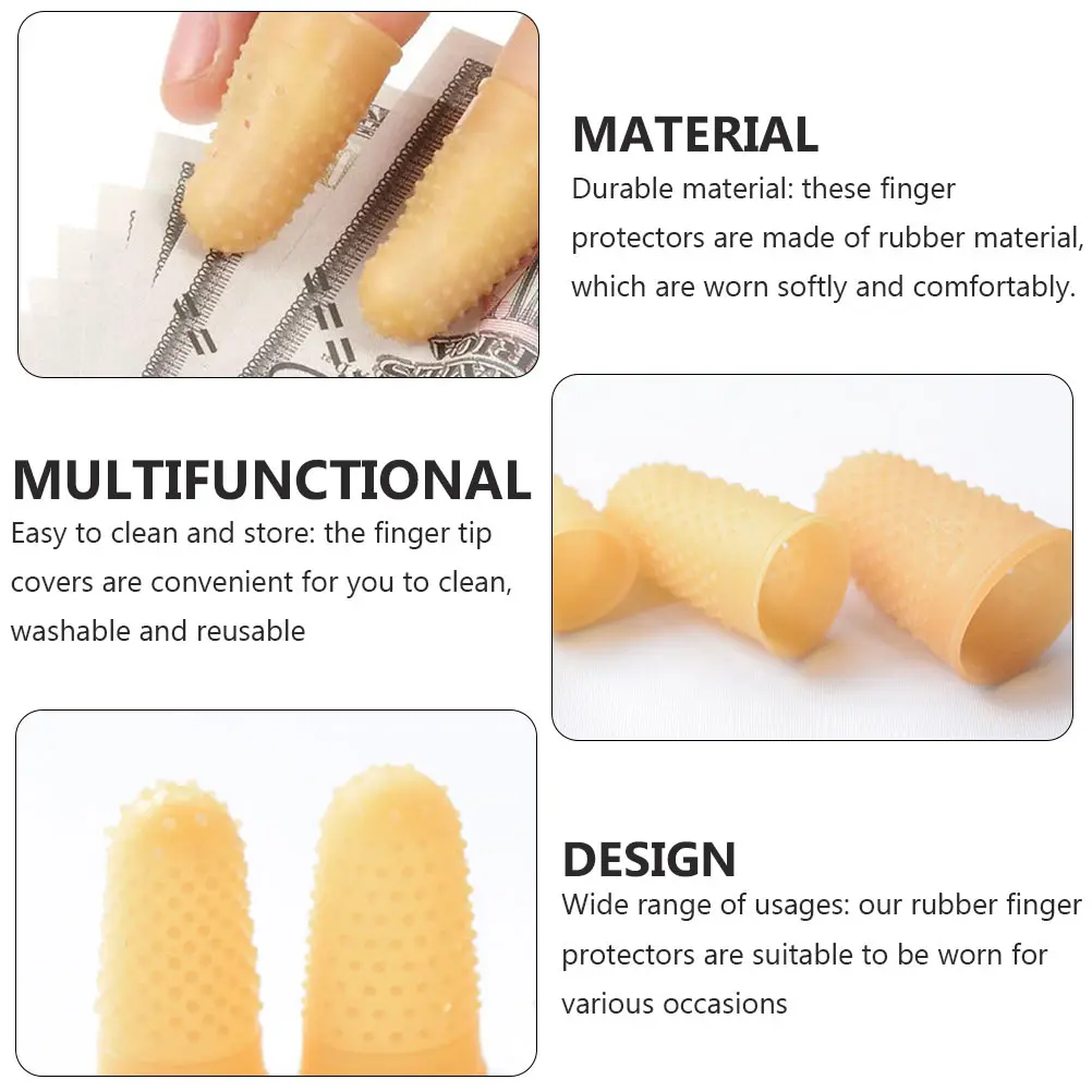 

25 Pcs Rubber Finger Covers Anti Static Protective Gloves Counting Money Paper Craft Thumb Sleeves Reusable Fingertip Cots
