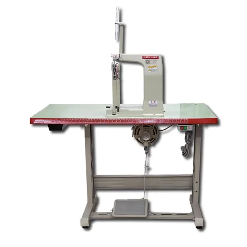 

Heel layering machine Seaming machine Bone opener Automatic shoe upper seaming machine Pressing cloth strip mechanism