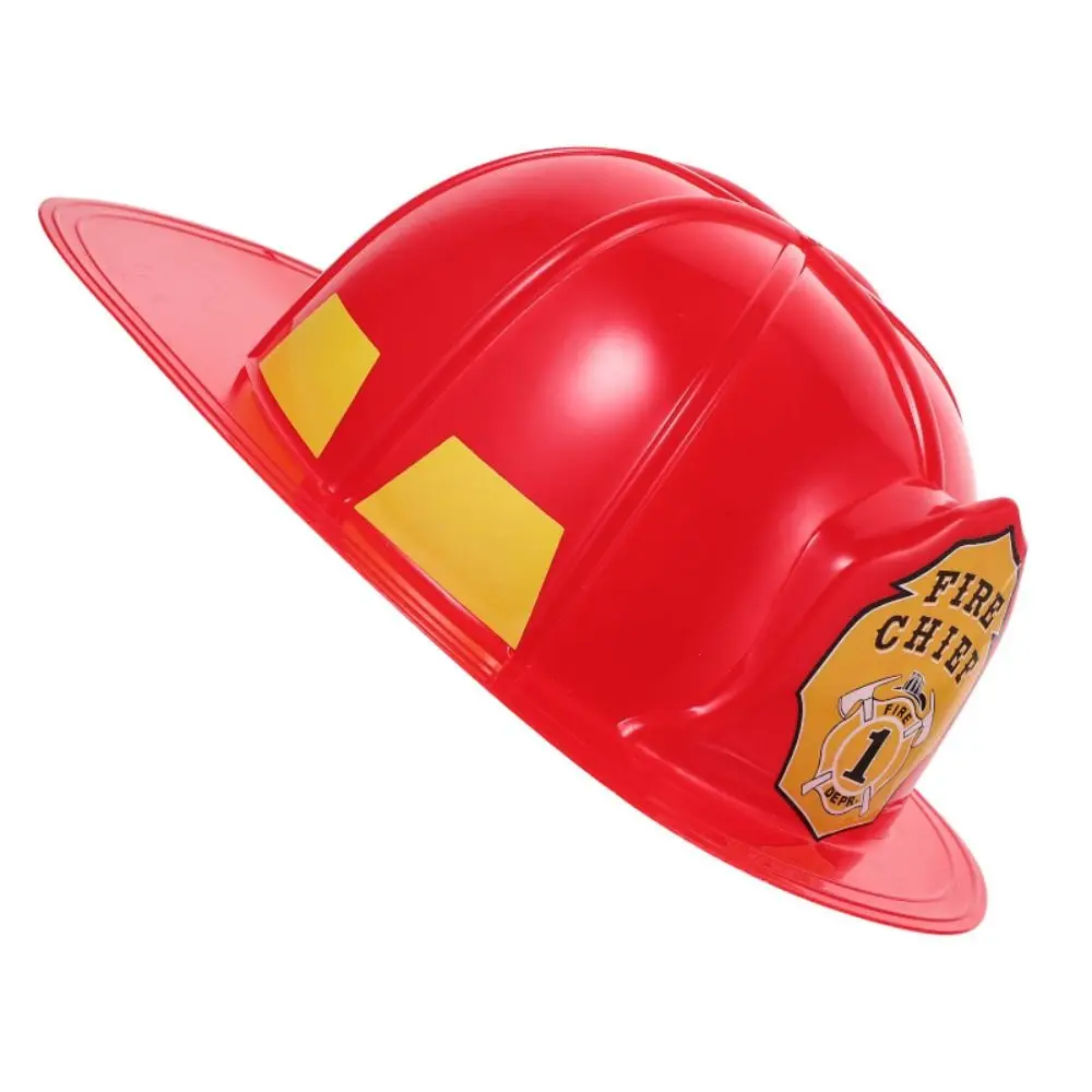Fireman Hat Simulation Fireman Hat Makeup Toys Security Fireman Safety Helmet Plastic Adjustable Fireman Hat Toy Parent-Child