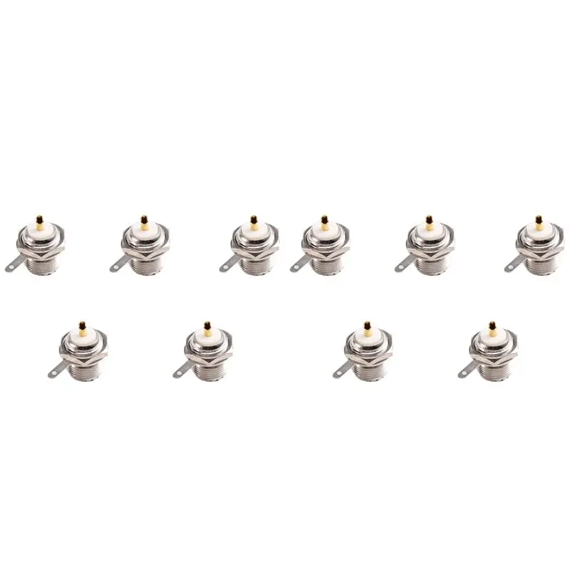 

【THANKSGIVING DAY】UHF Female SO239 Flange Mount RF Connector Adapter Test Converter Panel Chassis Mount Handle RF Coax Cable 10P
