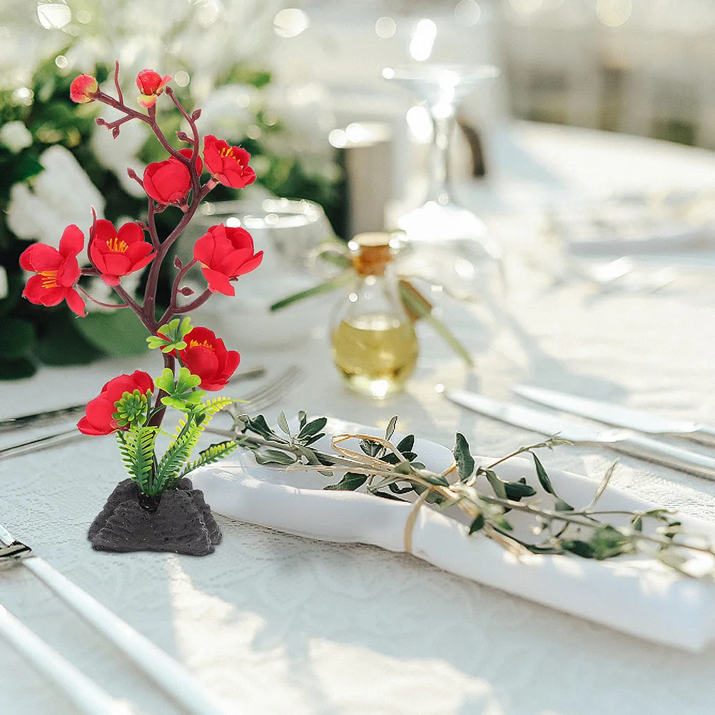 

3Pcs Realistic Fake Flower Ornaments Artificial Sushi Dish Decoration Japanese Cold Dish Adornments Restaurant Tray Plate