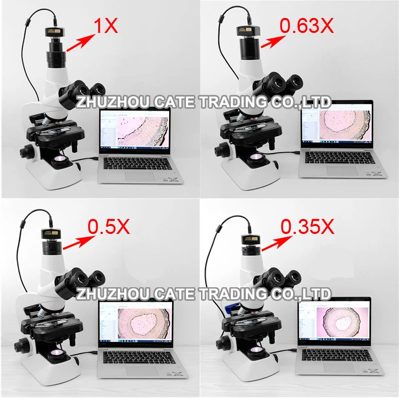 1X 0,35X 0,5X 0,63X mikroskop z możliwością ustawiania ostrości adapter do mocowania C trójokularowy obiektyw redukcyjny Adapter kamery CCD do mikroskopu Olympus — zdjęcie 7