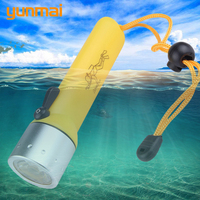 Led Flashlight Diving Torch Light Lamp YUNMAI Waterproof 2000lm 4* Aa Battery ( Battey Not Include ) Bulbs Shock Resistant led랜턴