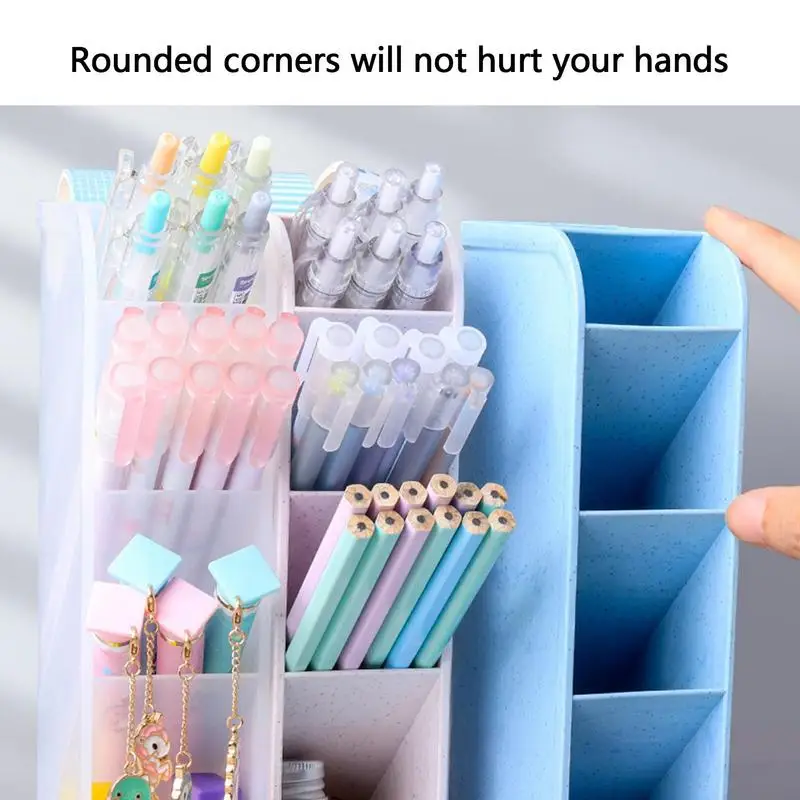 Desk Storage Box Pen Storage Brush Holder Desk Pencil Holder School Supplies Stationery and Office Cosmetic Storage Box