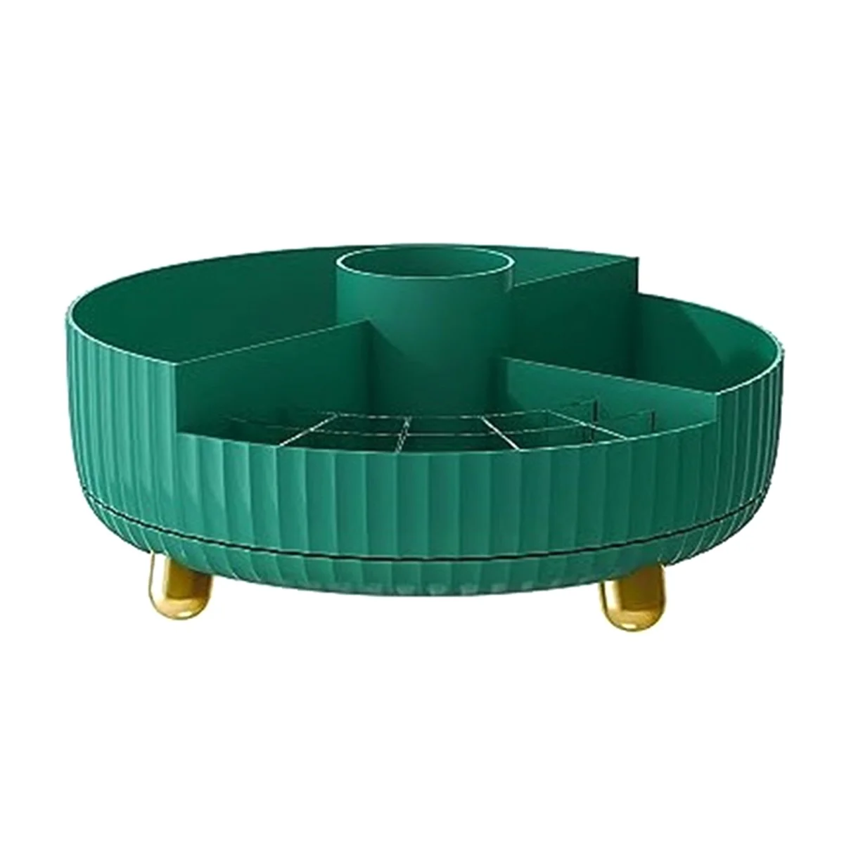 ที่จัดระเบียบเครื่องสำอางแบบหมุนได้สำหรับโต๊ะเครื่องแป้งที่จัดระเบียบในห้องน้ำและที่จัดระเบียบแบบขี้เกียจสำหรับจัดเก็บเครื่องสำอางน้ำหอม