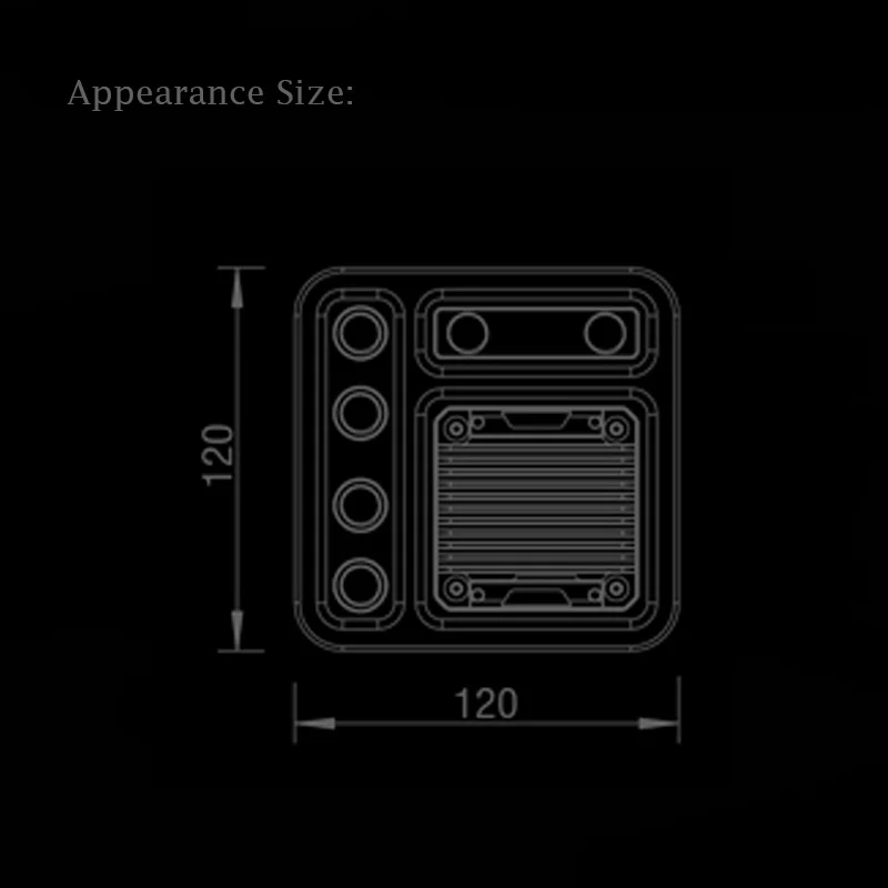 لوحة توزيع أكريليك لتبريد المياه للاستخدام العالمي من بارو لحقيبة الكمبيوتر كومبو 17 وات، فتحة ARGB 5 فولت، 12 سم، DC17-SDB 120