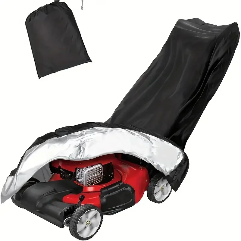 [Heavy Duty Lawn Mower Cover] Polyester Heavy Duty UV-Resistant Lawn Mower Cover | Adjustable Drawstring,Fits Most Lawn Mowers