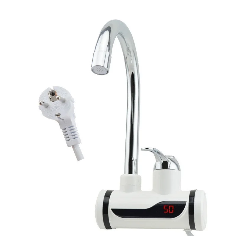 RX-00L, chauffe-eau électrique instantané sans réservoir affichage de la température chauffe-eau cuisine chaude 3000W chauffe-eau avec LED prise UE