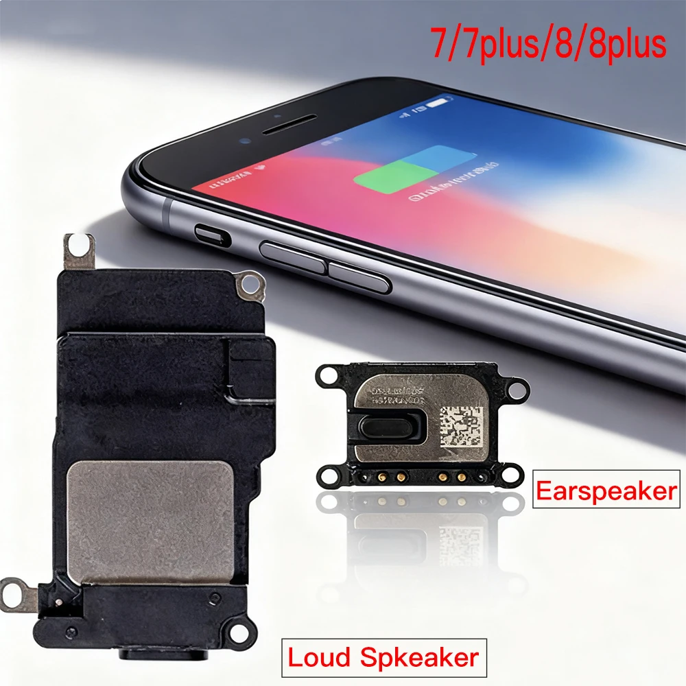Upper Ear Speaker + Bottom Loud Speaker Replacement For iPhone 7 8 Plus Earpiece Sound Unit