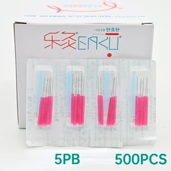 Plastic Handle Type Acupuncture Needle Disposable Thin Ear Needle Beauty Face Needle 500 Pieces / Box