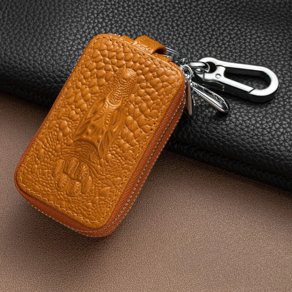 Organizer Kunci Ritsleting Tempat Kunci Serbaguna Dengan Gantungan Kunci Tas Kunci Kulit Dirancang Secara Efisien Untuk Hadiah Penggunaan Sehari-hari Mobil