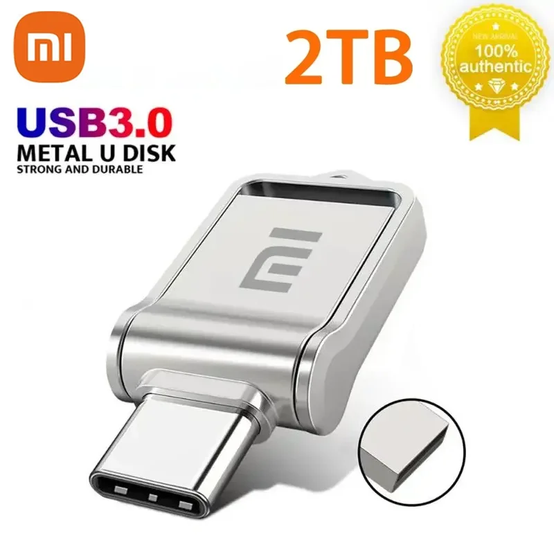 Xiaomi pen drive 2tb usb 3,0 flash metall laufwerk 1tb große kapazität hoch geschwindigkeit übertragungs speicher wasserdichter speicher u disk original