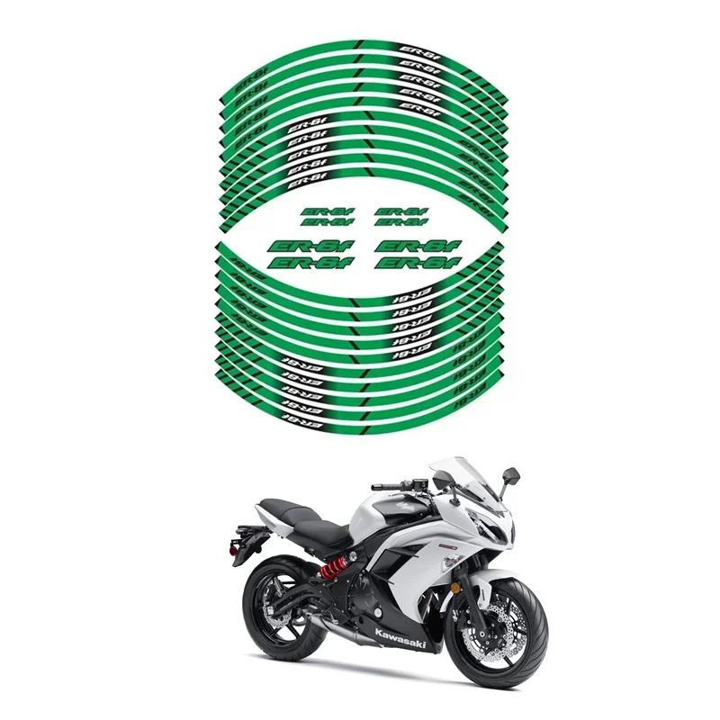 Для KAWASAKI ER-6F ER6F ER 6F Moto Parts Contour Wheel Decoration Decal Sticker - A