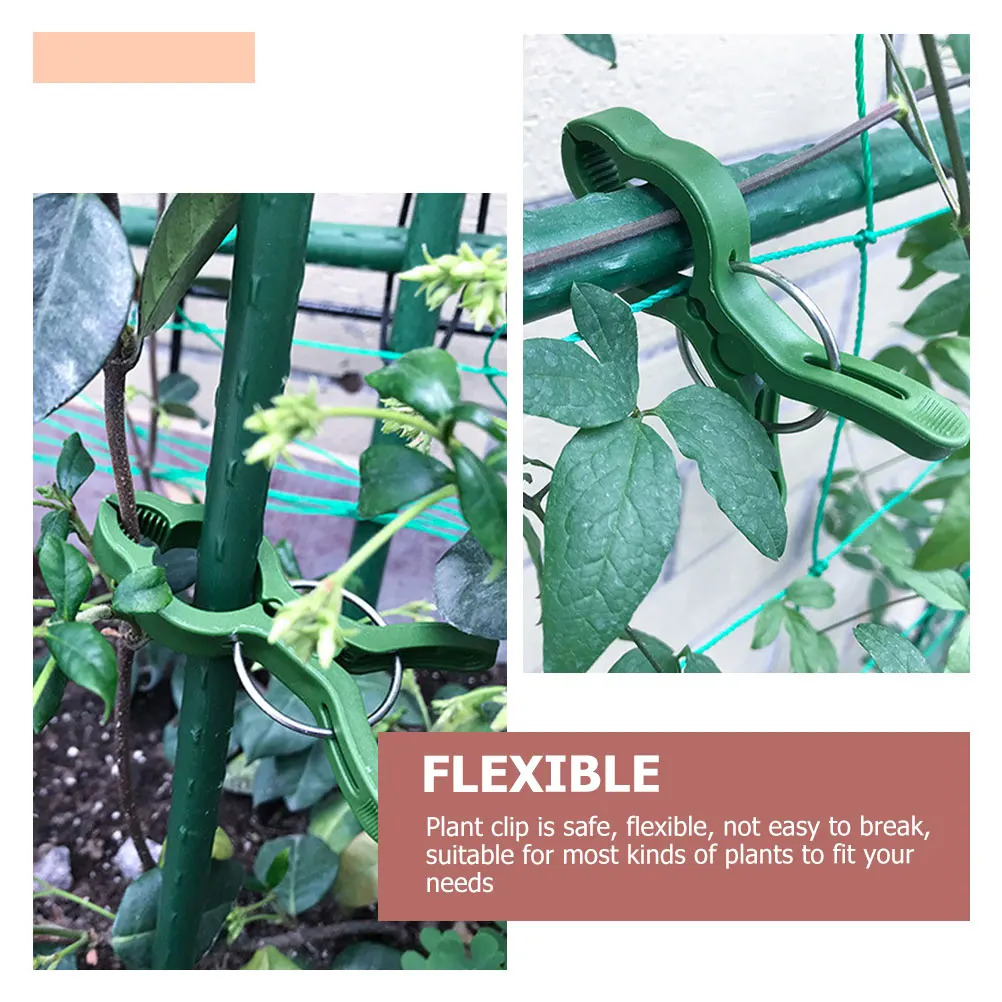 

50pcs Garden Clip Set Plant Support for Tomato Orchid Vine Durable Reusable Gardening Accessories Save Time Efforts Plant Clips