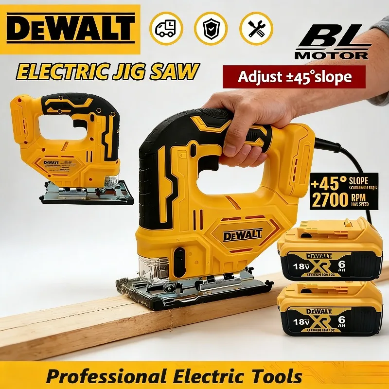 

Dewalt Brushless Cordless Curve Saw Electric Jig Saw 2700RPM Portable Multifunction Adjustable Woodworking For Dewalt Battery