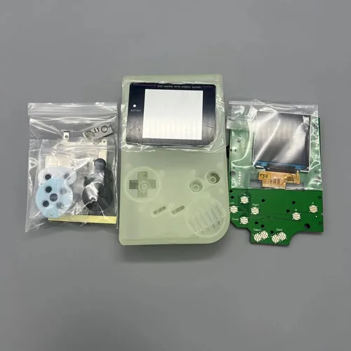 Imagen 2 del producto Pantalla LCD y carcasa de alto brillo de tamaño original de 2,45 pulgadas para Gameboy GB DMG LCD. Instalación sencilla. No es necesario cortar la carcasa