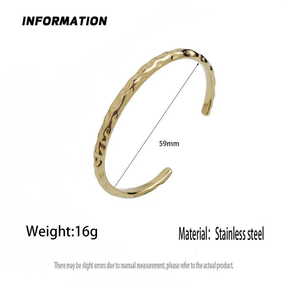 Original integrated molded concave and convex stainless steel women's bracelet, waterproof and rust-free, couple bracelet