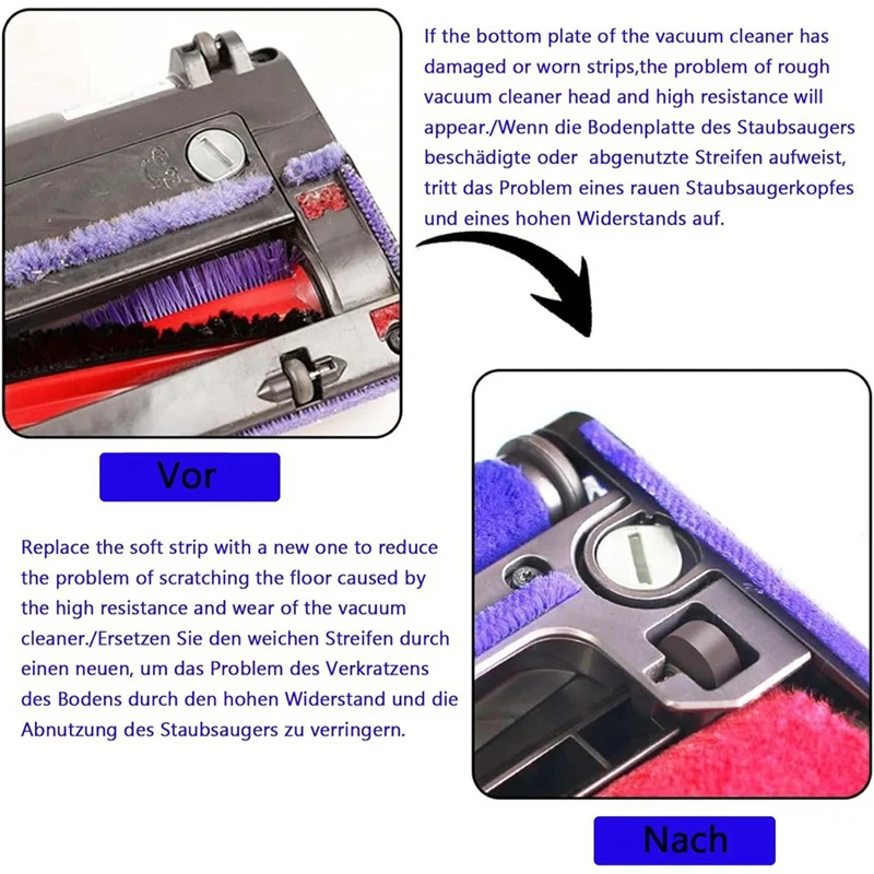 Аксессуары для пылесоса Dyson V6 V7 V8 V10 V11 V15, мягкие плюшевые полосы, детали для замены