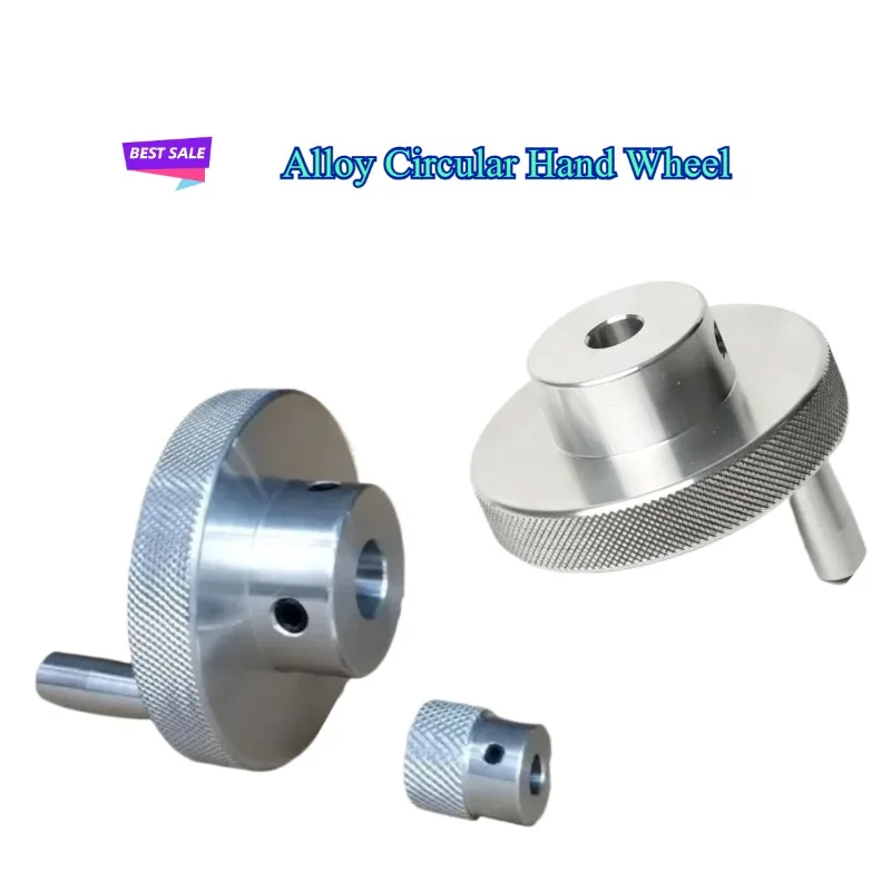 1Pcs CNC Knurling Sliding Table Screw Rod Knob Crank 5/6/7/8/10/12mm Aluminum Alloy Handwheel with Crank Rotating Handle Wheel