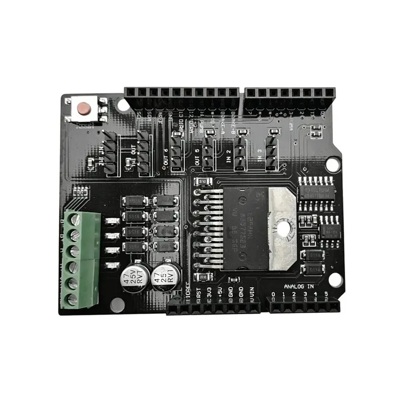 

PHILE-Dual Channel DC Motor Driver Shield Expansion Board L298NH Module For Arduino R3 MEGA2560 Replace L298P L298