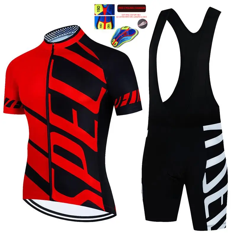 

Team 2025 Summer Men Short Sleeve Cycling Jersey Set Breathable MTB Bike Cycling Clothing Maillot Ropa Ciclismo Bike Uniform