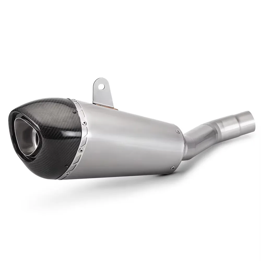 

For Triumph Street Triple 765 S R RS 2017-2022 765S 765R 765RS Escape Motorcycle Exhaust Mid Link Pipe 51MM Slip-On Muffler Tips