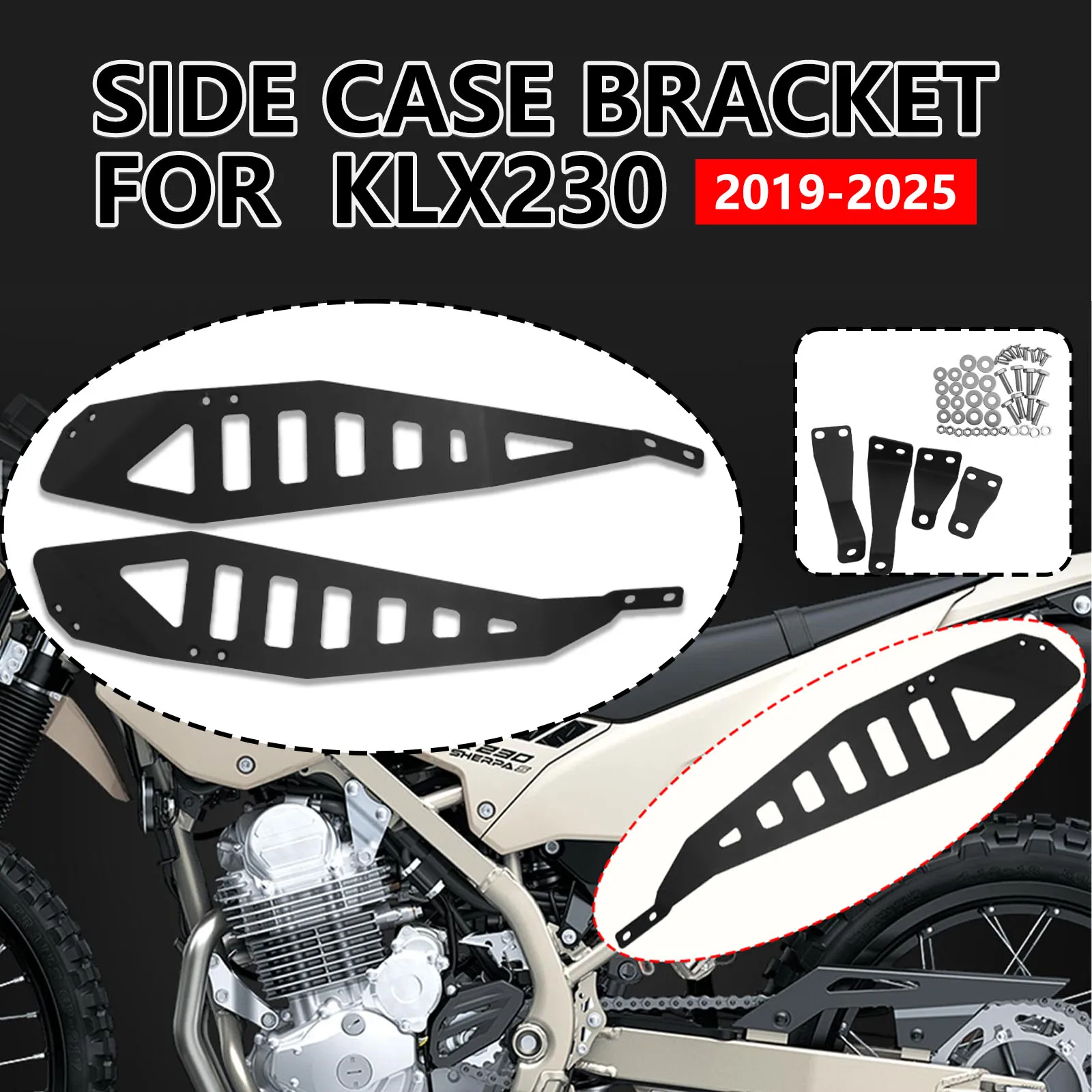 

Motorycle Accessories Side Luggage Rack Traveler Rear Carrier Luggage Rack For Kawasaki KLX230 klx230 2019-2024 2025
