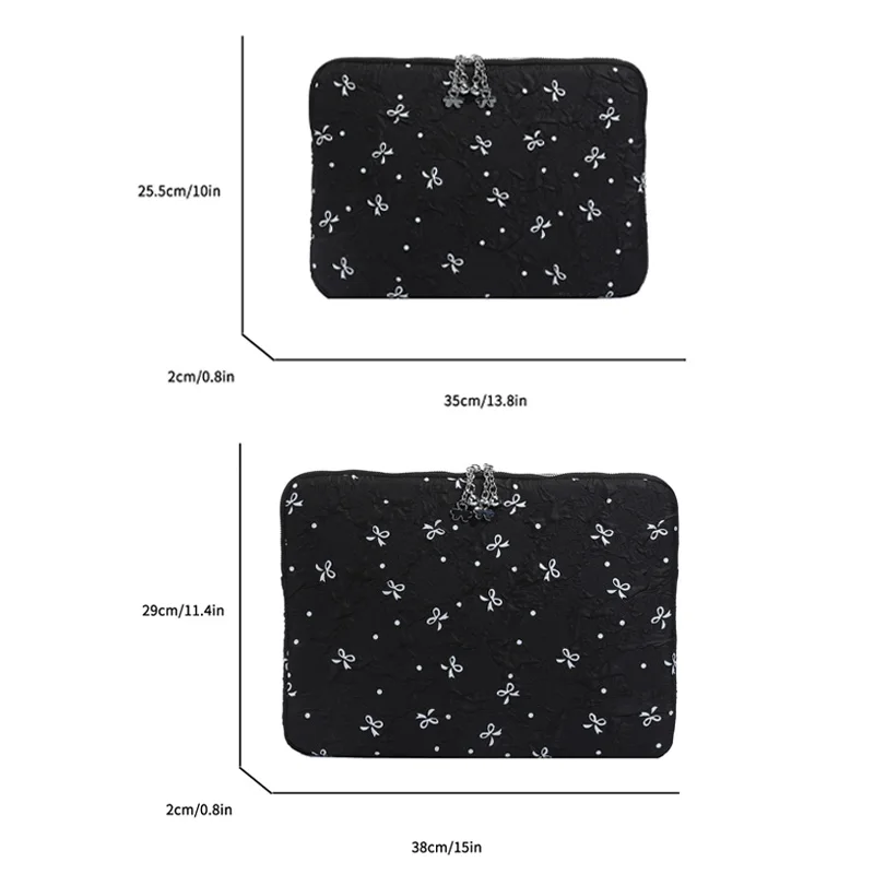 حقيبة كمبيوتر محمول احترافية مع قوس سطحي مكشكش مقاس 13/15 بوصة غطاء متين مقاوم للصدمات للعمل والسفر والأنشطة اليومية