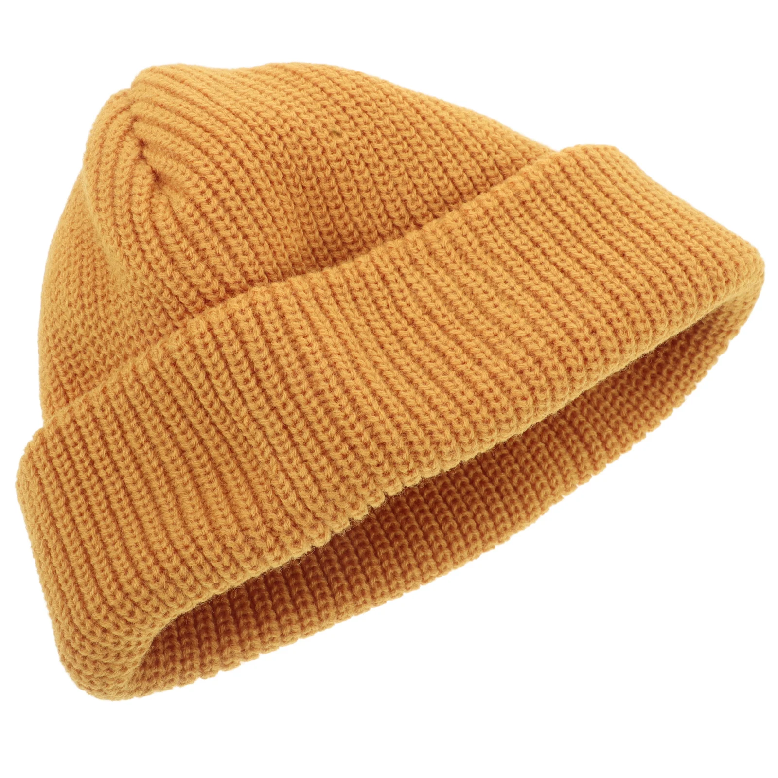 

Hat Brimless Knit Warm Cap Winter Beanie Hats Outdoor Skullcap Acrylic Short Bobble Cycling Dipper Hat Fisherman