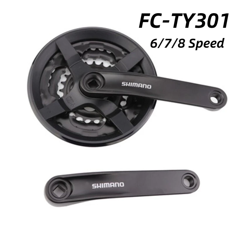 SHIMANO TOURNEY TY FC-TY301 Mountain Bike Crankset 42T 48T Iamok 170mm 175mm 3/8/7/6-speed Chainwheel Bicycle Parts