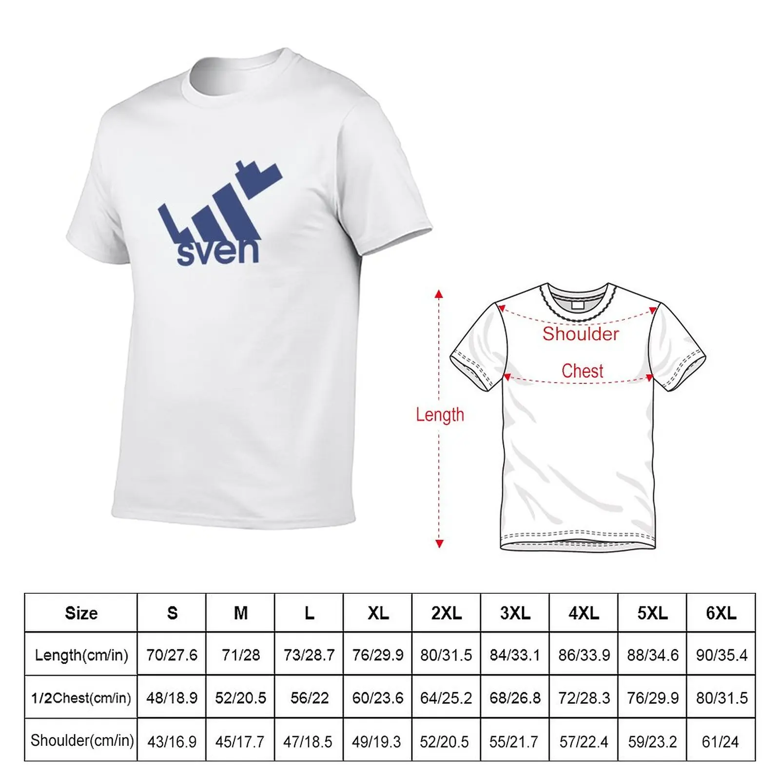 New Sven - Blue T-Shirt man clothes plus size tops Blouse graphic t shirt mens clothes