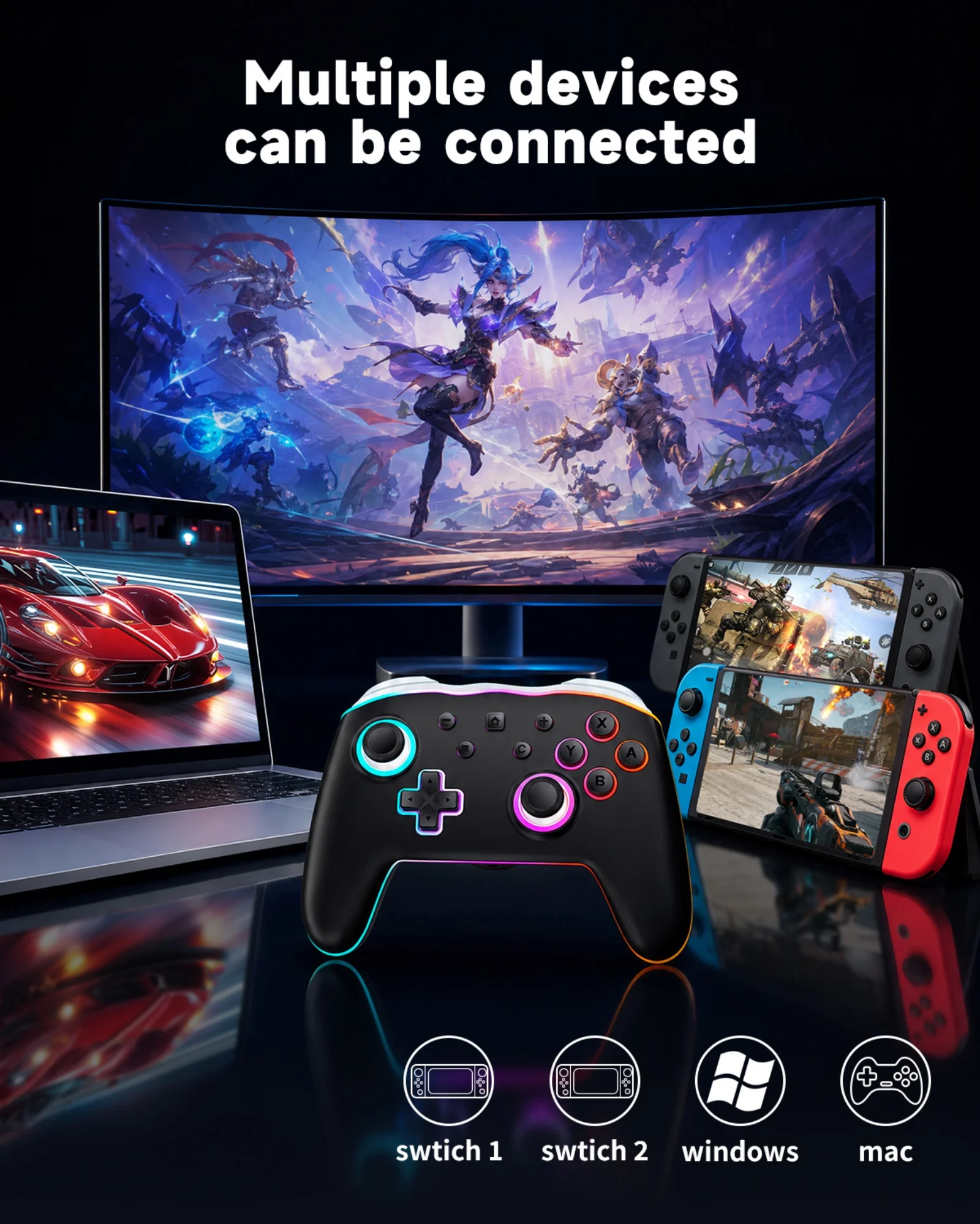Controller For NS Switch 1/2/P - Joystick Pc Gaming 评论和价格