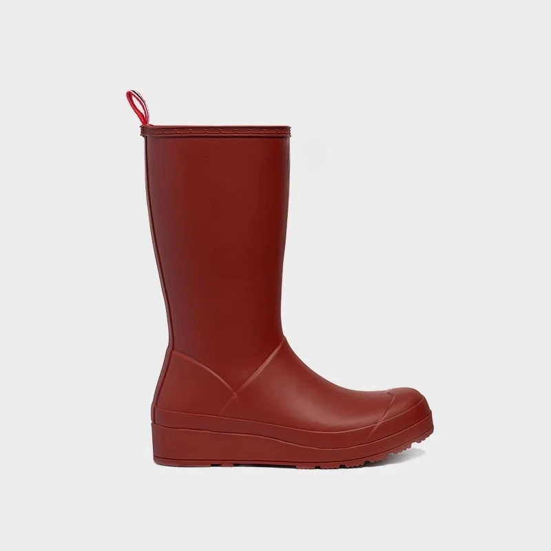 

Matte Coldplay waterproof medium boots thick-soled heightening rain boots