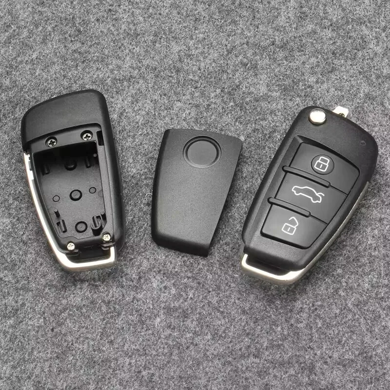Ersatz Folding Flip Remote Auto Schlüssel Shell Fall 3 Taste Fall für AUDI A4 A6 A8 Keine Klinge für KD VVDI Fernbedienungen Schlüssel Shell – Detail 4